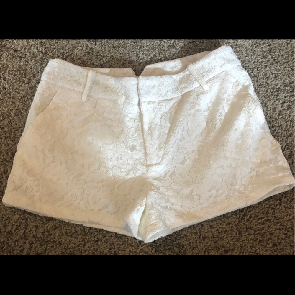 White Lace Shorts